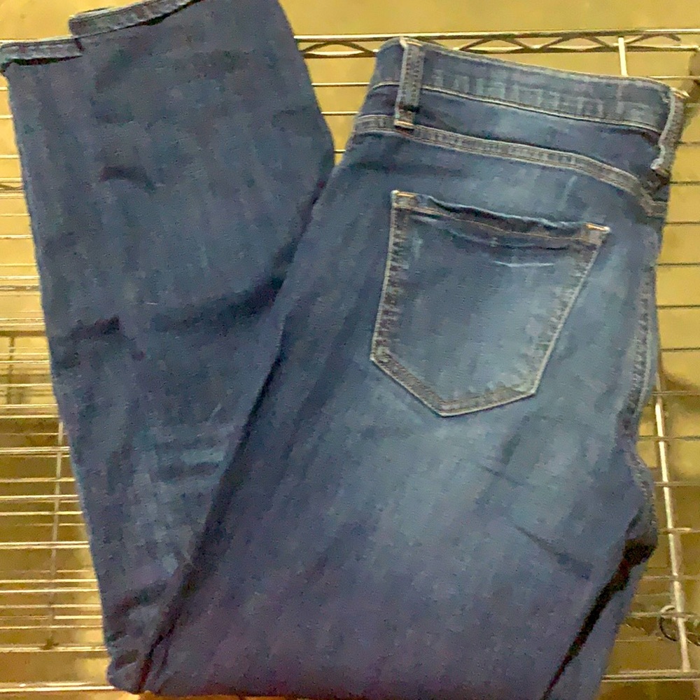 Express distressed girlfriend jeans size 8